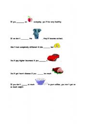 English worksheet: if clause type 1