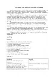 English Worksheet: how to teach or learn english