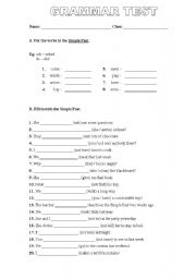 English Worksheet: Simple Past