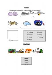 English Worksheet: Weather