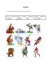 English Worksheet: Sports