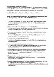 English Worksheet: Conditional Sentences