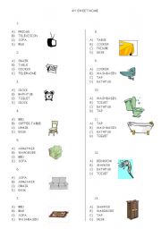 English Worksheet: MY SWEET HOME