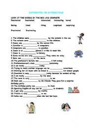 English worksheet: adjectves