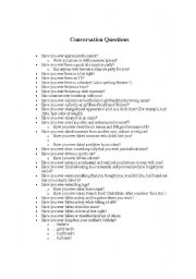 English Worksheet: Free Talking/ Conversation Questions