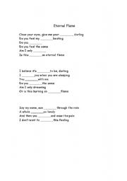 English Worksheet: Eternal Flame