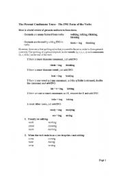 English worksheet: Present Continuos with For and Since 