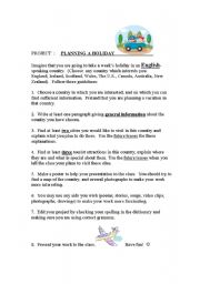 English Worksheet: Planning a holiday  - activity