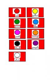 English worksheet: Flashcards: Colours