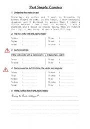 English Worksheet: Past Simple - Exercises