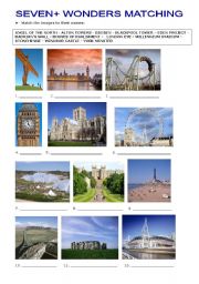 English Worksheet: SEVEN WONDERS OF BRITAIN - PART 2