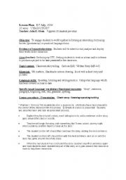 English Worksheet: Lets Make a story! / Lesson Plan