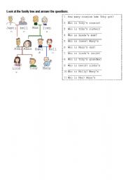 English worksheet: Family tree