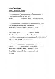 English worksheet: Louis Armstrong