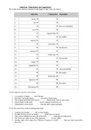 English Worksheet: Comparatives and superlatives