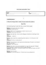 English Worksheet: Test on giving directions