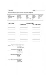English Worksheet: Countable and Uncountable Nouns