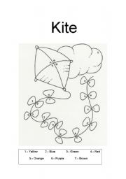 English worksheet: kite