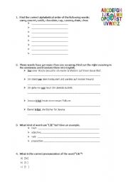 English Worksheet: Working with a dictionary II