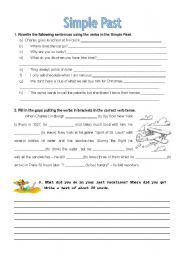 English Worksheet: simple past