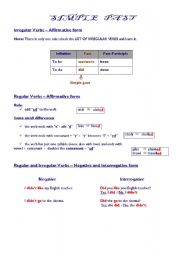 English Worksheet: Simple past