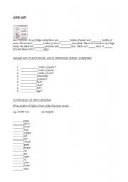 English worksheet: some / any