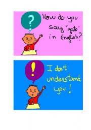 English Worksheet: How do you say..? I dont understand you!