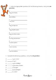 English Worksheet: Simple present and question words