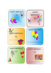 English Worksheet: Happy Birthday