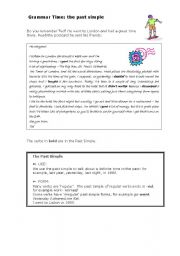 English Worksheet: Grammar Time: The Past Simple