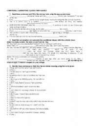 English Worksheet: Conditional clauses, time clauses and wish clauses