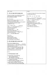 English Worksheet: Song - Lonely by Akon