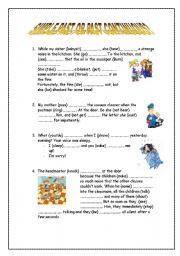 English Worksheet: PAST SIMPLE AND CONTINUOUS