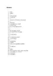 English Worksheet: Spring boardgame - Answers (Part 3)