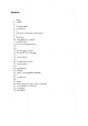 English worksheet: Spring boardgame - Answers (Part 3)