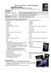 Minority Report worksheet