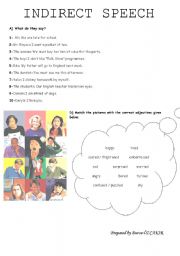 English Worksheet: REPORTED SPEECH & EMOTIONS