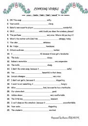 English Worksheet: LINKING VERBS