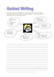 English Worksheet: guided writing Indians