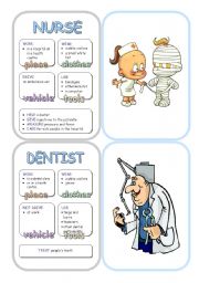 English Worksheet: Job Cards - Set 6