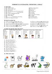 English Worksheet: NATIONALITIES