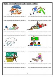 English Worksheet: descriptive writing