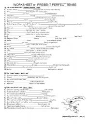 English Worksheet: PRESENT PERFECT TENSE