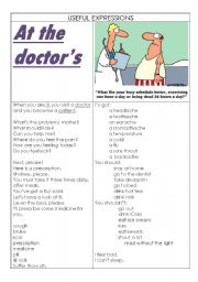 English Worksheet: AT THE DOCTOR�S
