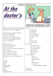 English Worksheet: AT THE DOCTORS