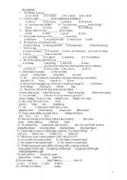 English Worksheet: 100 multiple choice questions -  grammar and vocabulary