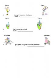 English Worksheet: Comparisons 2