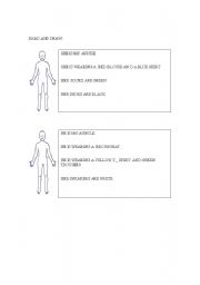 English worksheet: Read and draw