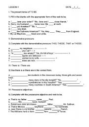 English Worksheet: Grammar exercises