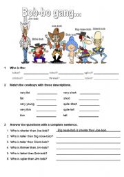 English Worksheet: comparatives